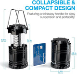 2 Pack LED Camping Lantern, Super Bright Portable Survival Lanterns, Must Have During Hurricane, Emergency, Storms, Outages, Original Collapsible Camping Lights/Lamp