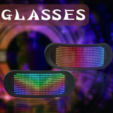 Programmable Luminous Mask Bluetooth LED Shining Glasses Futuristic Electronic Visor Glasses Prop for Halloween Bar Performance