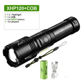 Super XHP120 Most Powerful Led Flashlight Power Bank