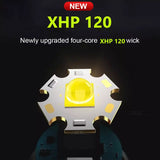 Super XHP120 Most Powerful Led Flashlight Power Bank