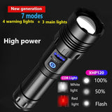 Super XHP120 Most Powerful Led Flashlight Power Bank